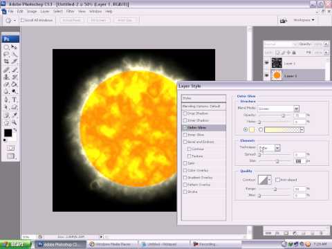 how to make a sun in photoshop CS3
