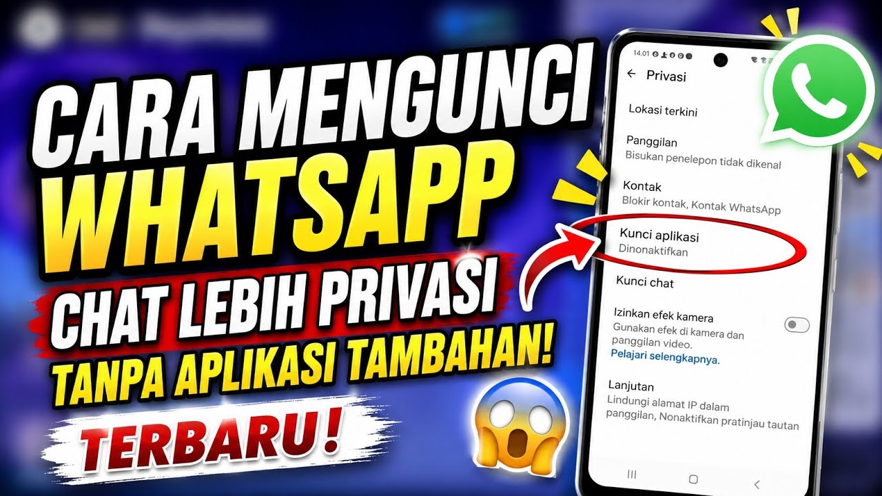 Cara Mengunci Aplikasi WhatsApp Agar Tidak Bisa Dibuka Orang Lain - YouTube
