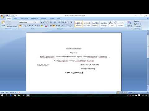 PERPARE A   GOV, ODARE AND STLUES   IN MS WORD COA EXAM PART 3