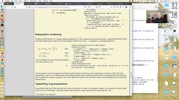 LaTeX 64 equation arrays, subequations, and long expressions