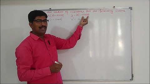 Examples on radius of curvature in Parametric form 2