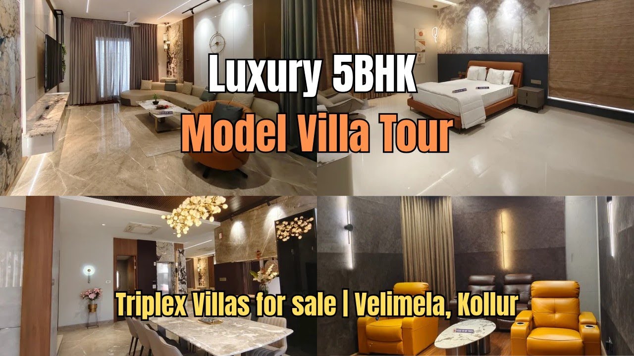 Luxury Triplex Model Villa Tour | For Sale in Velimela, Kollur | Near ORR Exit 2