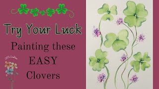 Easy Watercolor Clover for St. Patrick's Day