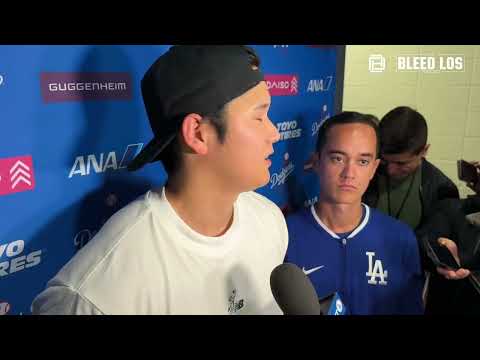 Shohei Ohtani Reacts to First Home Run as a Father | Dodgers Postgame Interview