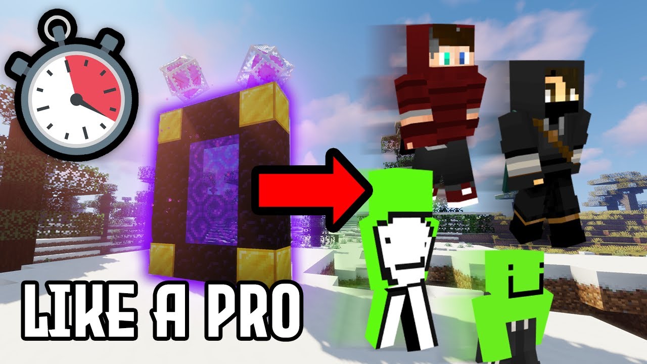 how to make nether portals like a pro speedrunner YouTube