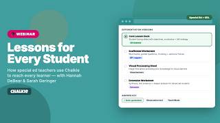 Differentiate Lessons for Every Student (Special Ed Tips That Actually Work) | Chalkie Webinar