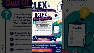🔥 NCLEX Quiz Of The Day | Can You Answer This Nursing Question? 🩺💉 #NCLEX #NursingQuiz