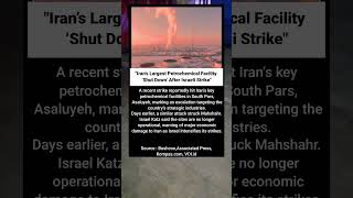 Israel Strikes Iran’s Key Petrochemical Facilities #iran #israel #globalpolitics