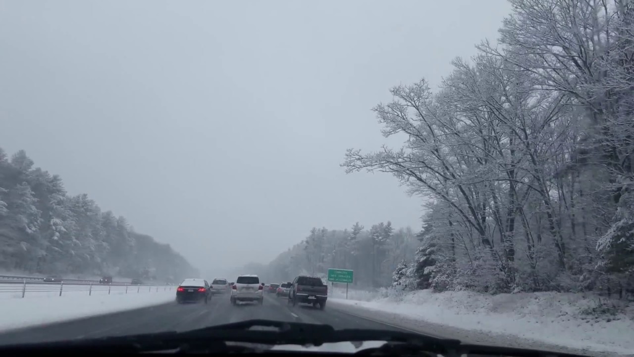 Snow Storm Massachusetts Route 3 1080p - YouTube