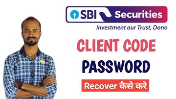 How to Recover SBI Securities Client Code | How to Reset SBI Securities Password