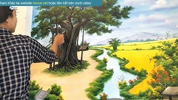 Vẽ tranh tường phòng khách 3d phong cảnh đồng quê. ĐT: 0969.033.288/Nhận dạy các khóa học vẽ tranh.