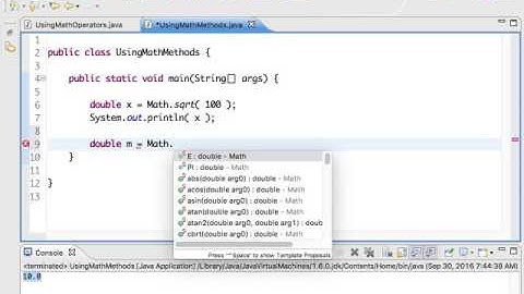 Using Java Math Methods