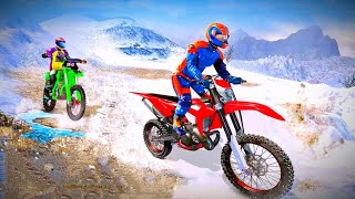 Snow Mountain Bike Game 2021 - Motocrose Highway Bike 3D Racing। Motorbike। Bike wala Android Game screenshot 2