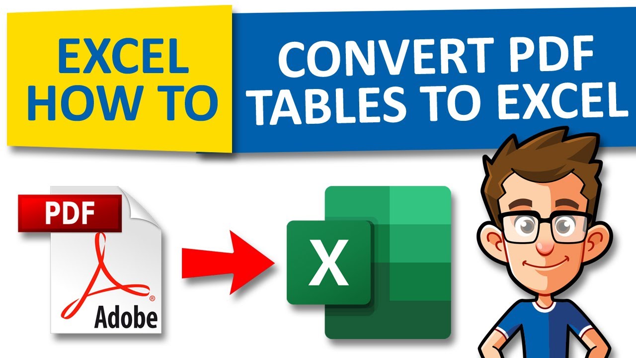 How to Convert PDF Tables To Excel - YouTube