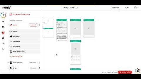 Image Gallery examples in Adalo, part 2: under the hood - app overview