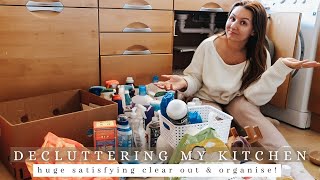 HUGE Kitchen Declutter & Organise! REALISTIC | Declutter My ENTIRE Life Series | VLOGMAS