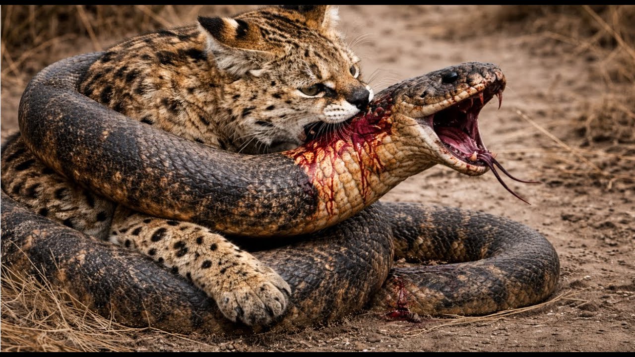 King Cobra vs Serval Unbelievable Jungle Showdown