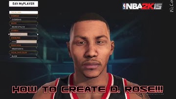 How to Create Derrick Rose in NBA 2k15 | My Player Face Sculpting