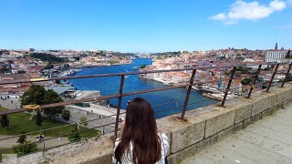 Porto walking tour 4K - Porto city walk ❤️Jardim do Morro and Porto Viewpoint - Gaia