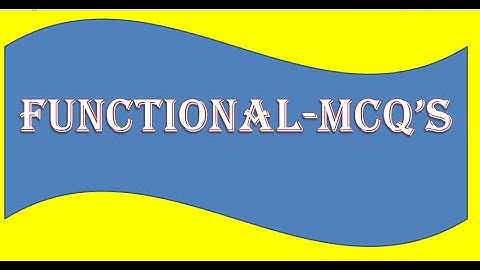 FUNCTIONAL ANALYSIS MCQ