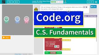 Celebrity Alien Dance Party CS Express Lesson 36.5 - Course F 22.5 Code.org Tutorial with Answers Wealth