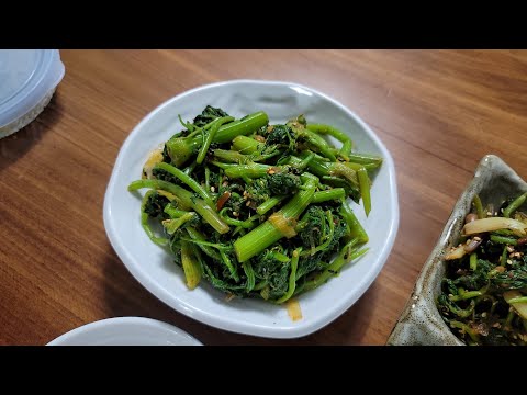 나는 이렇게 산다네 산골 택시기사 밥한끼 산나물 상추 콩나물 찌개와 #산골 #산나물#찌개 !