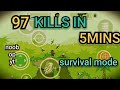 97 Kills In 5 Minutes In One Time Survival Mode Mini Militia Classic Gameplay 