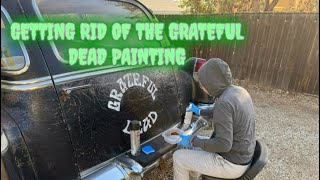 THE GRATEFUL DEAD… IS DEAD #cadillachearse #gratefuldead #painting #carpaint #patina #ratrod #hearse