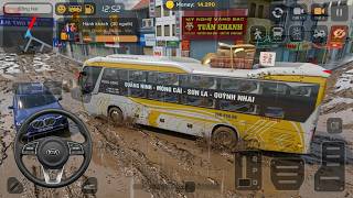 Hung Long Kia Granbird Bus Through Heavy Rain Floods | Coach Bus Simulator Vietnam #11 screenshot 3