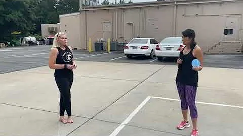 Peach Out Power Yoga, outdoors, owner Karen Patton