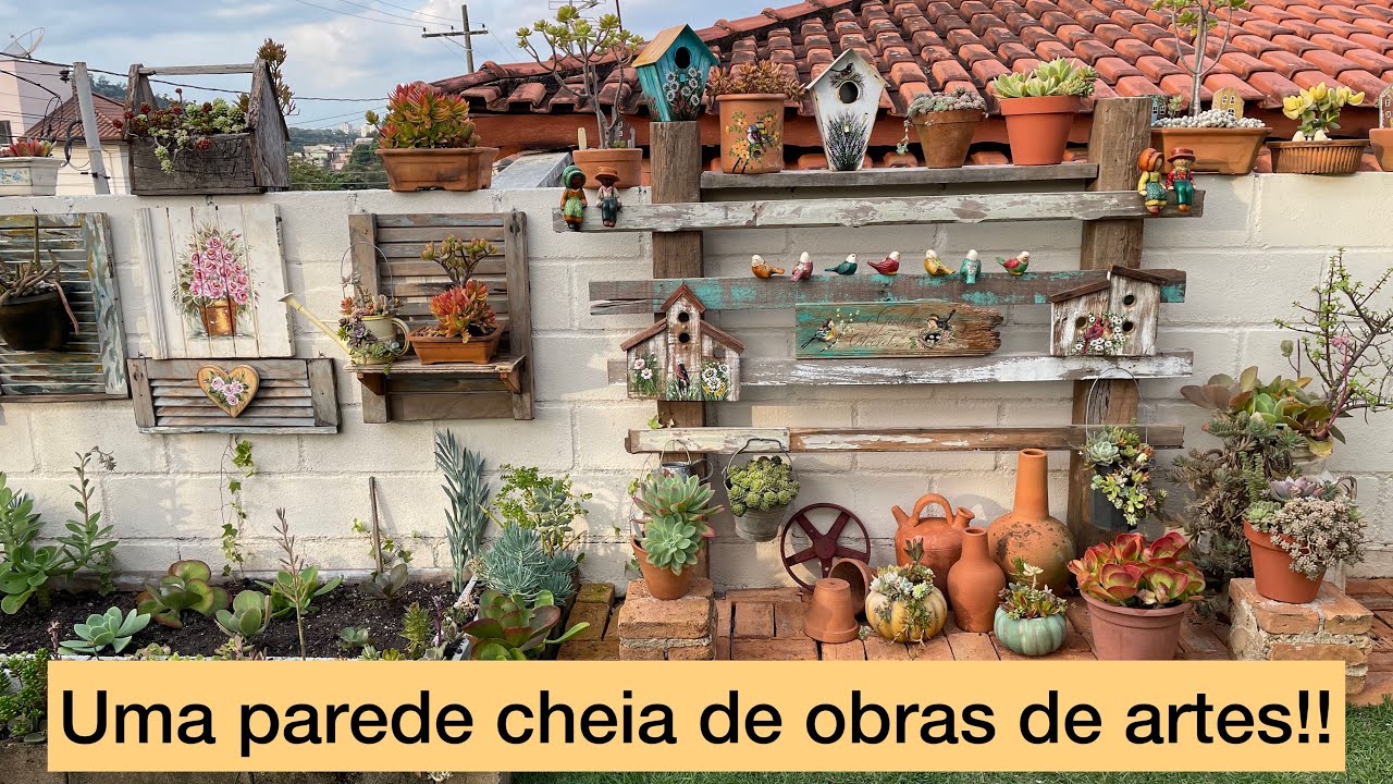 # Decorei uma parede de muro# muitas obras de artes#muita inspiração #