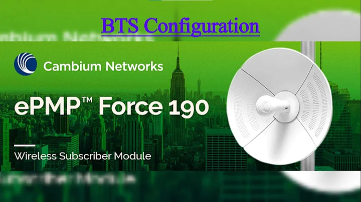 Cambium Network ePMP Force 190 | Configuration BTS | Cambium Zone | Wireless Module | P2P RF link |