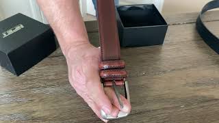 Amazon review video for Mens leather belt