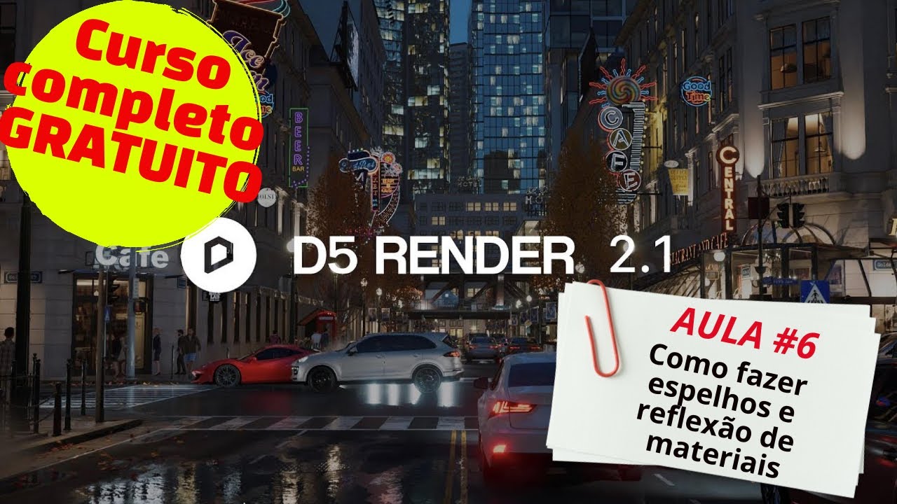 D5 Render 2.1 - #6 Como fazer espelho, reflexão PT-BR - YouTube