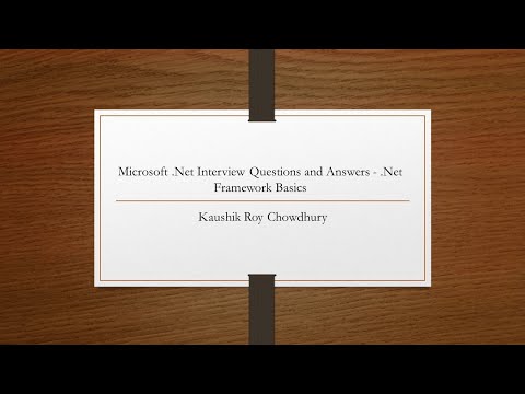 Microsoft  .Net Interview Questions and Answers  -  Net Framework Basics