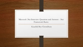 Microsoft  .Net Interview Questions and Answers  -  Net Framework Basics screenshot 4