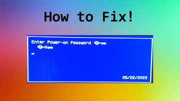 How to Fix "Enter Power-On Password" Screen