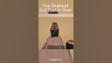 The Smallest 2x2 Piston Door | #minecraft #minecrafttutorial #redstone
