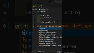 Find GCD of two numbers using recursion  #pythonprogramming #csestudent