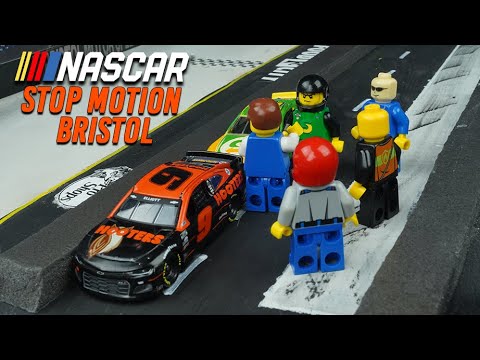 LEGO Altercation! Action packed 2021 Bristol Night Race! | Stop Motion | NASCAR