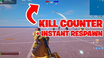 RED VS BLUE KILL COUNTER & INSTANT RESPAWN in Fortnite Creative (UEFN)
