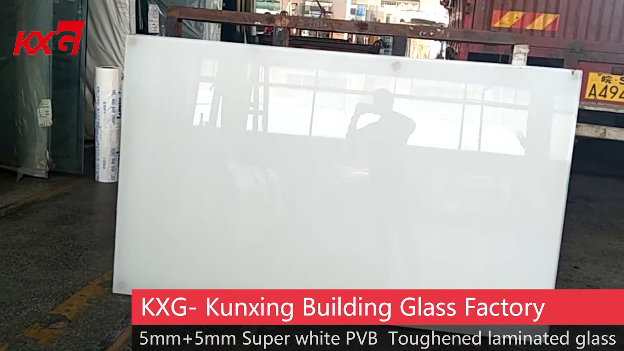 KXG opaque super white PVB film Tempered laminated glass YouTube