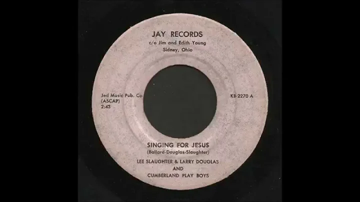 Lee Slaughter - Singing For Jesus - Gospel Bop 45