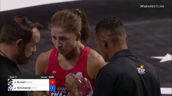 55 Kg Round 1 - Jenna Burkert, Army (WCAP) Vs Jaca...