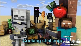 Monster school cooking challenge // monster school // minecraft animation // challenge