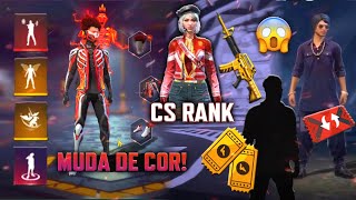NOVO OURO ROYALE, SKIN ESTILHAÇOS, CAMISA MESTRE  DO CS TEMP 9, SKIN QUE MUDA DE COR! FREE FIRE
