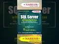 SQL Server With Reporting Services | Classroom and Online Training.| by Mr.Vijay Kumar | NareshIT.