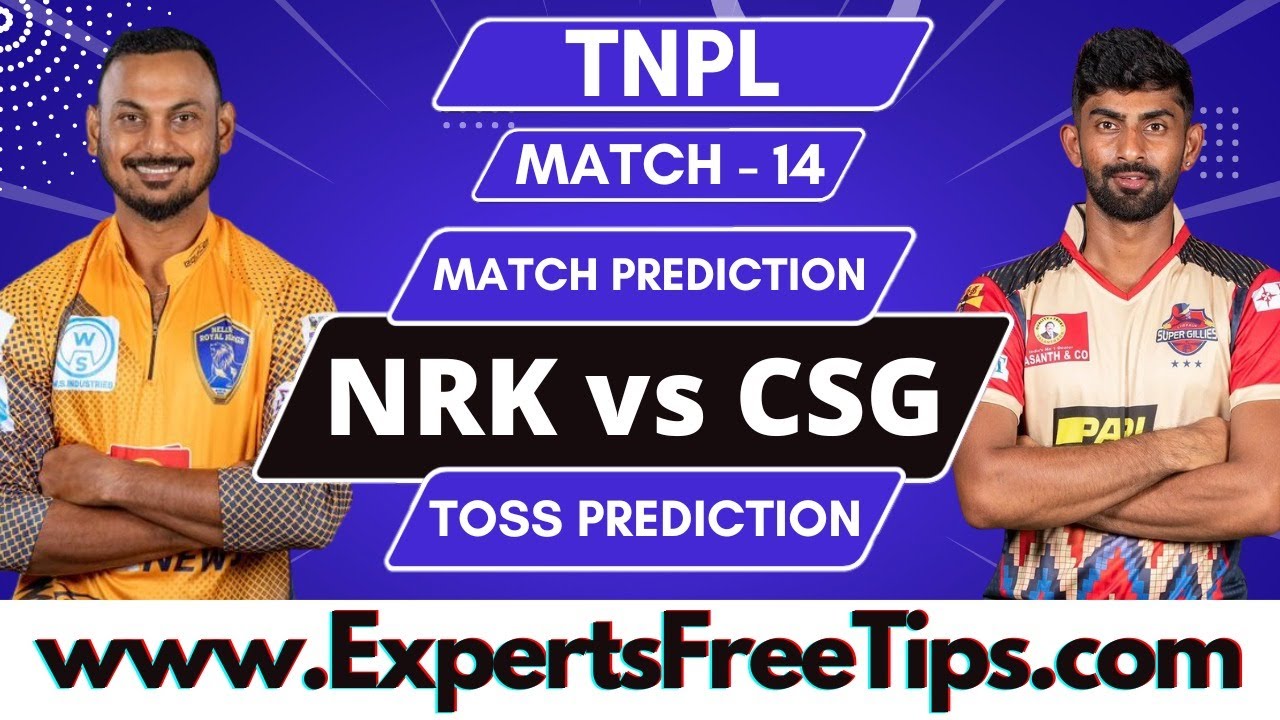 Chepauk Super Gillies vs Nellai Royal Kings TNPL 2023 14th Match, Toss Win & Fantasy Team Prediction