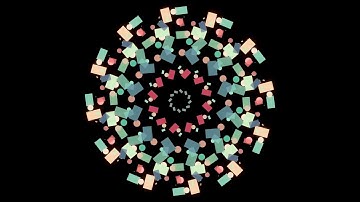 square and circle particle loop effect - Download Stock Footage