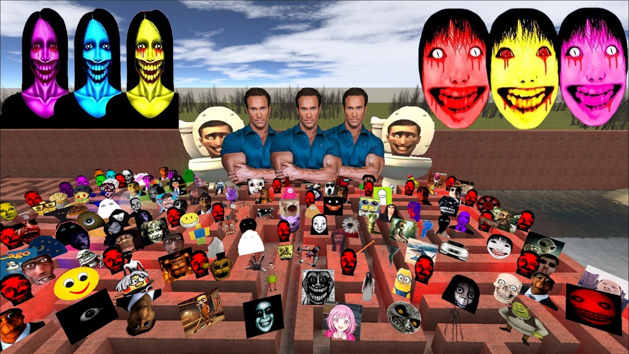 I Destroy Too Much Nico Nextbots and Nextbots in the Maze | Garry's Mod